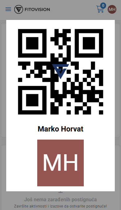 Pregled profila člana - QR Code